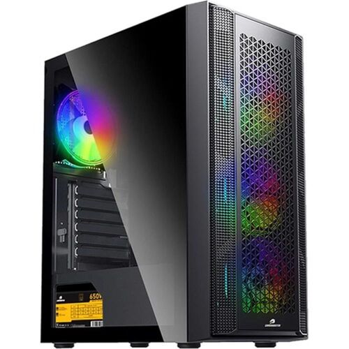 GameboosterGB-PE05B 600w 80+ USB3.0 Full Siyah Tempered Glass RGB Fanlı kasa - GAMEBOOSTER (1)