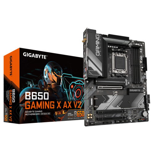 GIGABYTE B650 GAMING X AX V2, 4xDDR5, 3xM.2, DP, HDMI, Type-C, Wi-Fi 6E, Bluetooth v5.3, AM5 Soket GAMING Anakart - Gigabyte