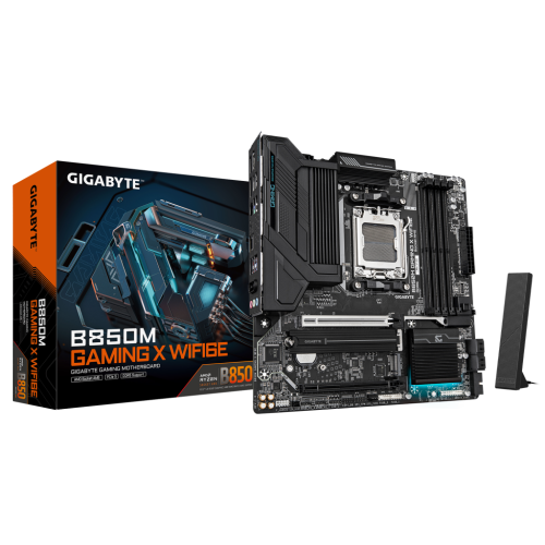 GIGABYTE B850M GAMING X WF6E, Rev.1.0, 4xDDR5, 2xM.2, 2DP, HDMI, Type-C, Wi-Fi6E, Bluetooth 5.3, AM5 Soket GAMING Anakart - Gigabyte