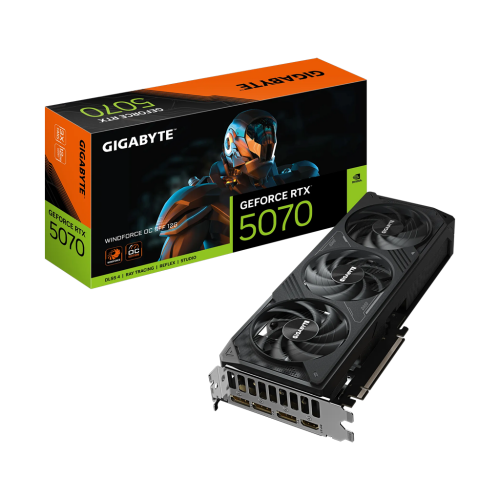 GIGABYTE GV-N5070WF3OC-12GD, RTX5070, WINDFORCE OC, 12Gb, GDDR7, 192BIT, 3 Fanlı, 1xHDMI, 3xDP, GAMING Ekran KARTI - Gigabyte