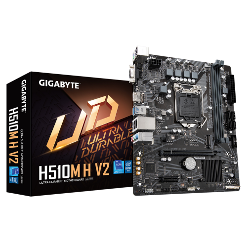 GIGABYTE H510M H V2, rev.1.0, 2xDDR4, M.2, D-SUB, HDMI, 10-11.Nesil, LGA1200 Soket, Anakart - Gigabyte