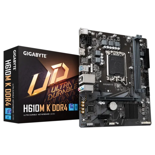 GIGABYTE H610M K DDR4, 2xDDR4, M.2, HDMI, 12-13.14.Nesil, LGA1700 Soket, Anakart - Gigabyte