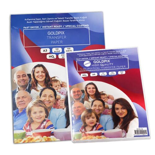 Goldpix A3 ve A4 Süblimasyon Transfer Baskı Kağıtları - OFİSOMİ-T