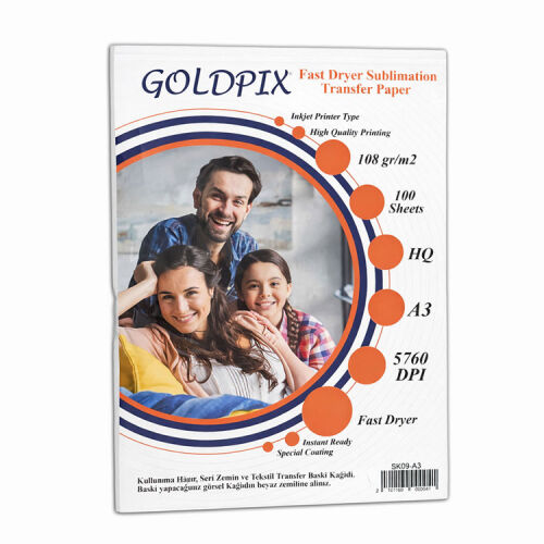 Goldpix A4 ve A3 Hızlı Kuruyan Süblimasyon Transfer Kağıtları - 5