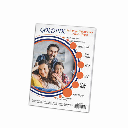 Goldpix A4 ve A3 Hızlı Kuruyan Süblimasyon Transfer Kağıtları - 4