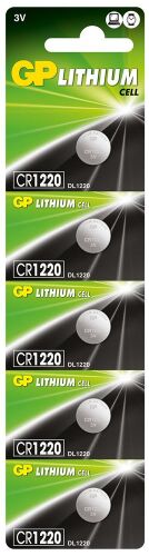 Gp CR1220-C5 3V Lityum Düğme Pil 5'li Paket - 1