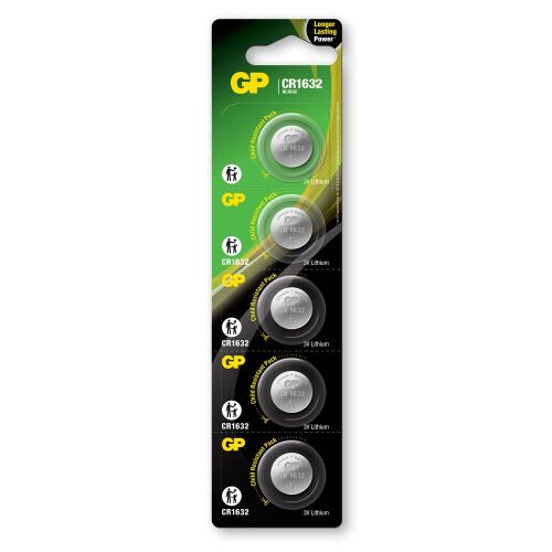 Gp CR1632-C5 3V Lityum Düğme Pil 5'li Paket - 1