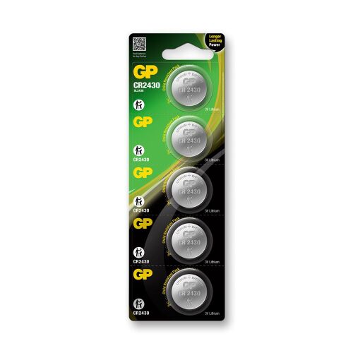 GP CR2430-C5 3V Lityum Düğme Pil 5'li Paket - 1