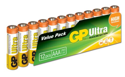 GP G-Tech LR03 AAA Boy Ultra Alkalin İnce Kalem Pil 12'li Paket GP24AU-VS12 - GP