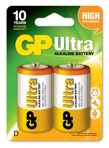 GP G-Tech LR20 Büyük Boy Ultra Alkalin Pil 2'li Paket GP13AU-U2 D Boy - GP