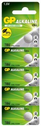 GP GP186-C5 LR43 AG12 Alkalin Düğme Pil 5'li Paket - 1