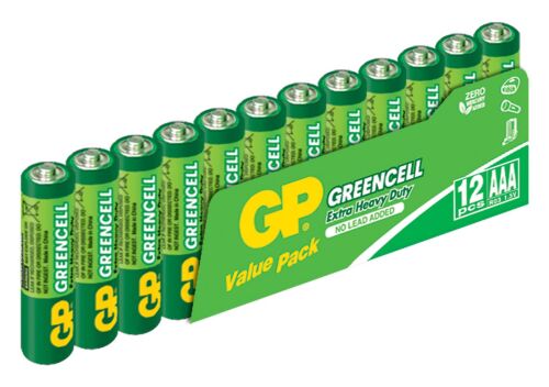 GP Greencel R03 AAA Boy İnce Çinko Kalem Pil 12'li Paket GP24G-VS12 - 1