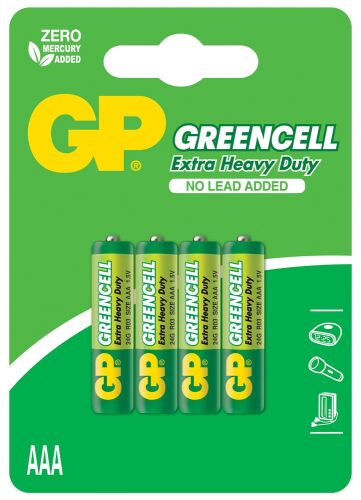 GP Greencel R03 AAA Boy İnce Çinko Kalem Pil 4'lü Paket GP24G-U4 - GP