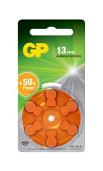 GP ZA13 1.4V Düğme Kulaklık Pili 6'lı Paket - 1