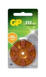 GP ZA312 1.4V Düğme Kulaklık Pili 6'lı Paket - 1