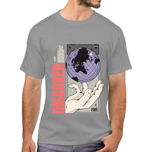 Gri T-Shirt %100 Pamuklu - OFİSOMİ-T (1)