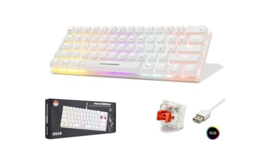 Hadron G508R Kablolu Oyuncu Mini Klavye Mekanik Red Switch Rgb Q Beyaz - NODAR (1)