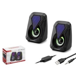 Hadron HD6054 Bilgisayar Speaker 1.1 LEDLİ SİYAH - 1