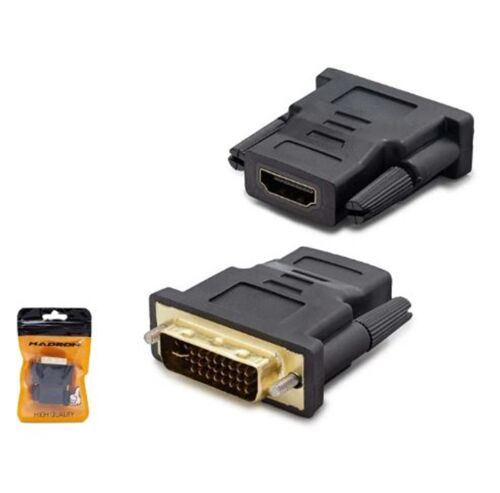 HADRON HDX1260 DVI (M) TO HDMI (F) ADAPTÖR 24+5 SİYAH - 1