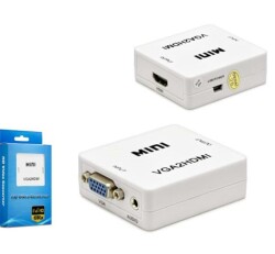 HADRON HDX1283 HD VIDEO CONVERTOR VGA (IN) TO HDMI (OUT) BEYAZ - 1