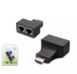 HADRON HDX1298 30M HDMI EXTENDER BY CAT5-6 SİYAH - 1