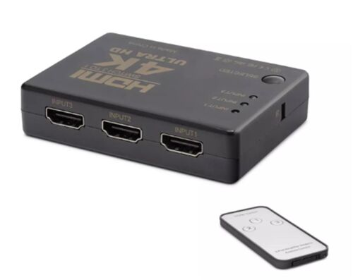 Hadron Hdx1308 3 port Hdmi Switch 3Giriş 1Çıkış 4K Kumandalı - HADRON