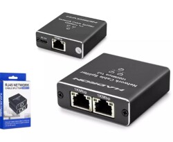 Hadron Hdx1347 100mt Network Splitter Gigabit Rj45 1000Mbps 1-In 2-Out Siyah - 1