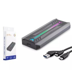 HADRON HDX1775 SSD KUTU TYPE-C3.1 + USB3.0 NVME M2 CHIP RTL9210 SİYAH - 1