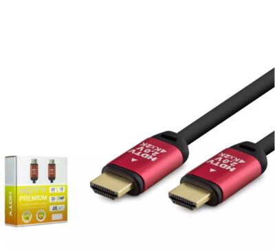 HADRON HDX2035 HDMI (M) TO HDMI (M) KABLO PVC 4K 10M SİYAH - 1