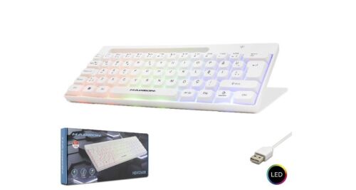 Hadron Hdx2608 Kablolu Oyuncu Mini Klavye Led Q Beyaz - NODAR