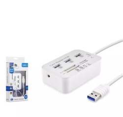 Hadron Hdx7028 Usb3.0 Hub Combo 3-Usb3.0 + Ms + Sd + M2 + Tf 20Cm Beyaz - 1