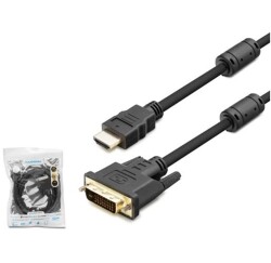 HADRON HDX7752 DVI (M) TO HDMI (M) KABLO 24+1 PVC 1.8M SİYAH 1.8M - 1