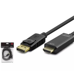 HADRON HDX7797 DISPLAY (M) TO HDMI (M) KABLO 4K 30HZ 3M SİYAH - 1