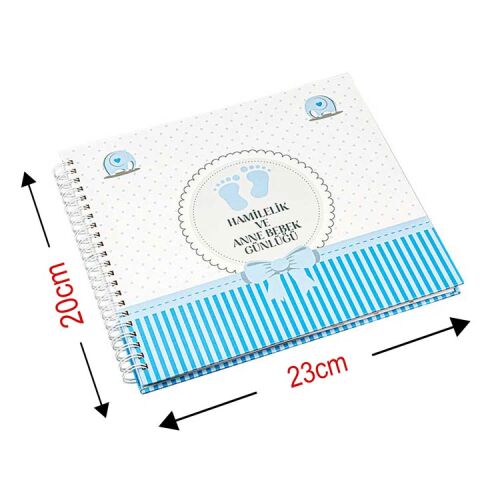 Hamilelik Ve Anne Bebek Günlüğü Mavi - Anı Defteri - OFİSOMİ-T