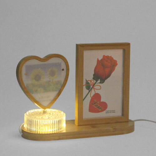 Hareketli Ahşap Ledli Fotoğraf Çerçevesi - OFİSOMİ-T (1)