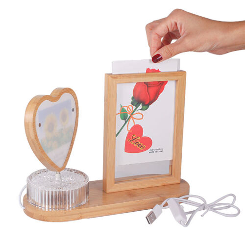 Hareketli Ahşap Ledli Fotoğraf Çerçevesi - 4