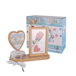 Hareketli Ahşap Ledli Fotoğraf Çerçevesi - 5