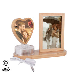 Hareketli Ahşap Ledli Fotoğraf Çerçevesi - 1