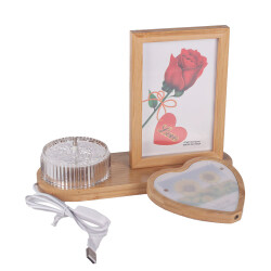 Hareketli Ahşap Ledli Fotoğraf Çerçevesi - 3