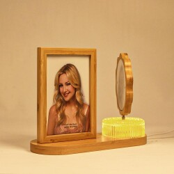 Hareketli Ahşap Ledli Papatya Çerçeve - 1