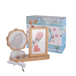 Hareketli Ahşap Ledli Papatya Çerçeve - 5