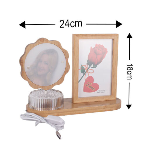 Hareketli Ahşap Ledli Papatya Çerçeve - 6