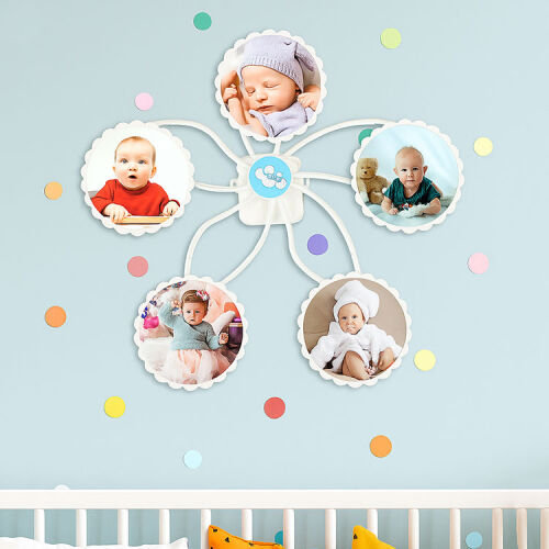 Hareketli Değirmen Yuvarlak Hediye Fotoğraf Çerçevesi - Demonte - 1