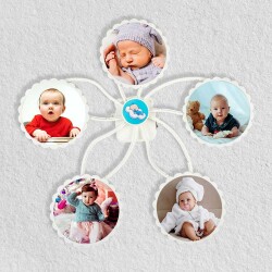 Hareketli Değirmen Yuvarlak Hediye Fotoğraf Çerçevesi - Demonte - 2