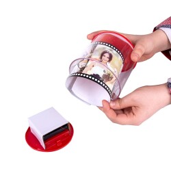 Hareketli Dönen Silindir Fotoğraf Çerçevesi - 2