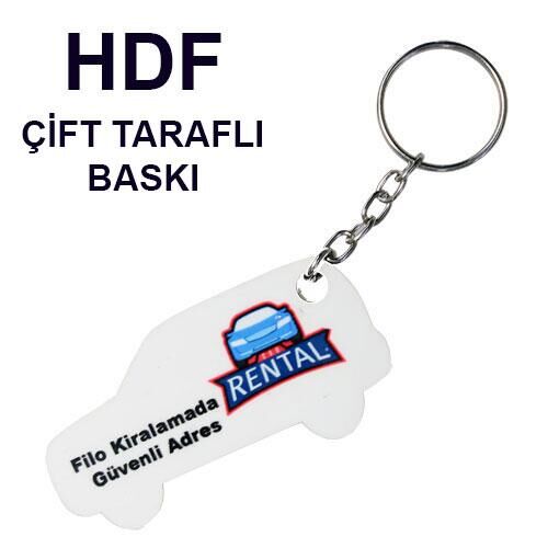 HDF Çift Taraflı Anahtarlık - Araba - OFİSOMİ-S (1)