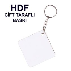 HDF Çift Taraflı Anahtarlık - Kare - 2