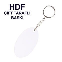 HDF Çift Taraflı Anahtarlık - Oval - 1
