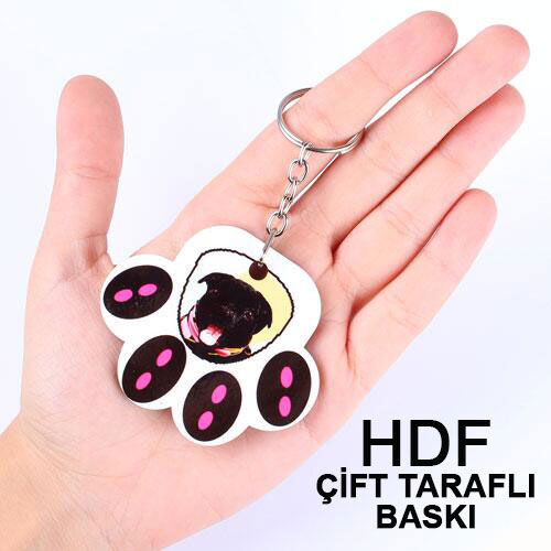 HDF Çift Taraflı Anahtarlık - Pati - 3