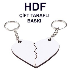HDF Çift Taraflı Anahtarlık - Takım Kalp - 1